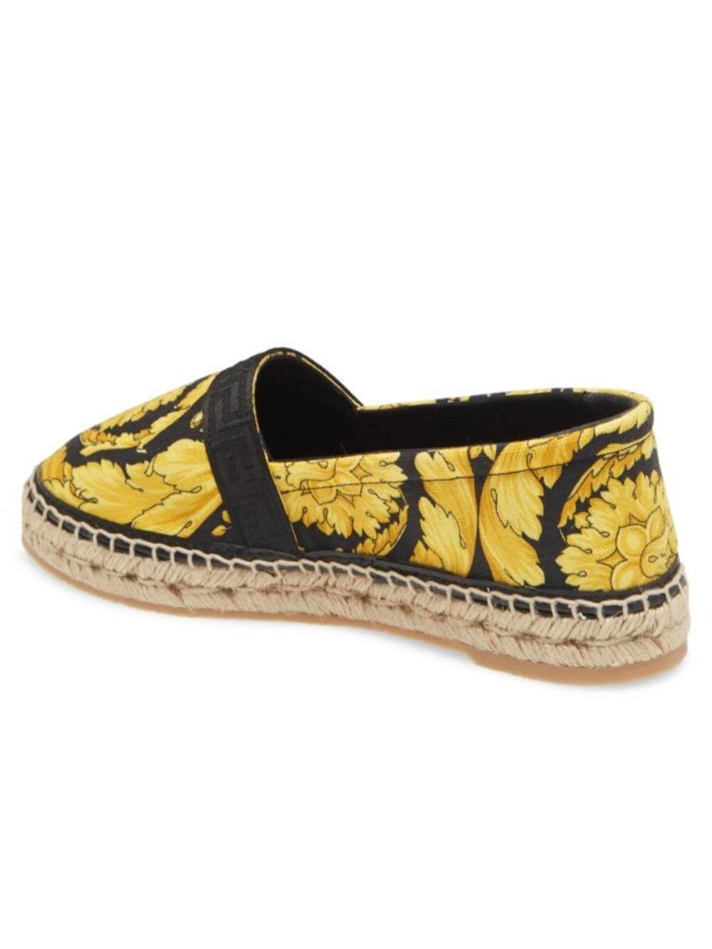 Versace Womens Barocco Print Espadrille Flats Slip-On Shoe Size 37, US 7 - Spain - Picture 2 of 5